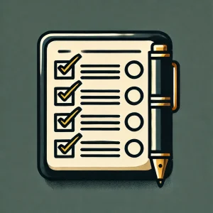 צ'ק ליסט עם עט ליד